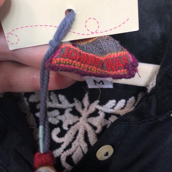 Johnny Was NWT silk button front & back blouse - Picture 6 of 8